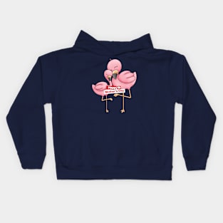 Flamingo mama animal mothers day Kids Hoodie